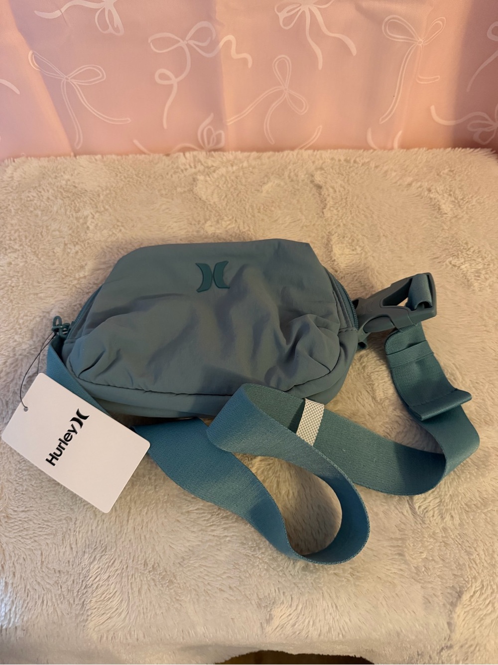 Hurley Teal Green Crossbody Waist Bag